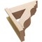 Ekena Millwork 8-in W x 24-in D x 24-in H Funston Trad Rough Cedar Woodgrain TimberThane Outlooker, Primed Tan OUTUR080X24X24FST04RCPR - alternate 5